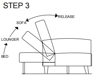 Blue Corduroy Convertible Futon Sofa Bed with Wooden Legs Q117744