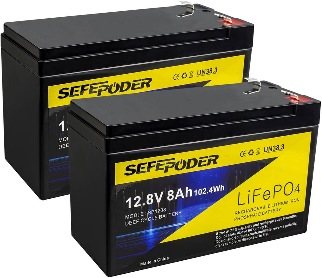 12V 8Ah Lifepo4 Lithium Ion Rechargeable Battery 2 Pack G979