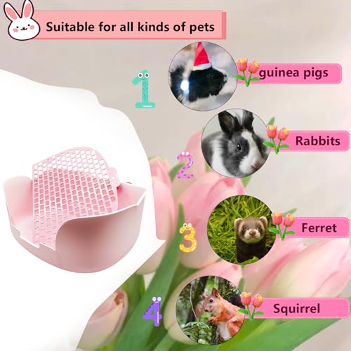 Rabbit Litter Box Corner Litter Bedding Box W956