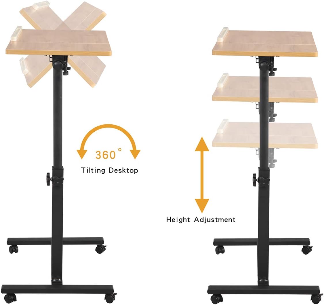 Rolling Laptop Table with Wheels B10584