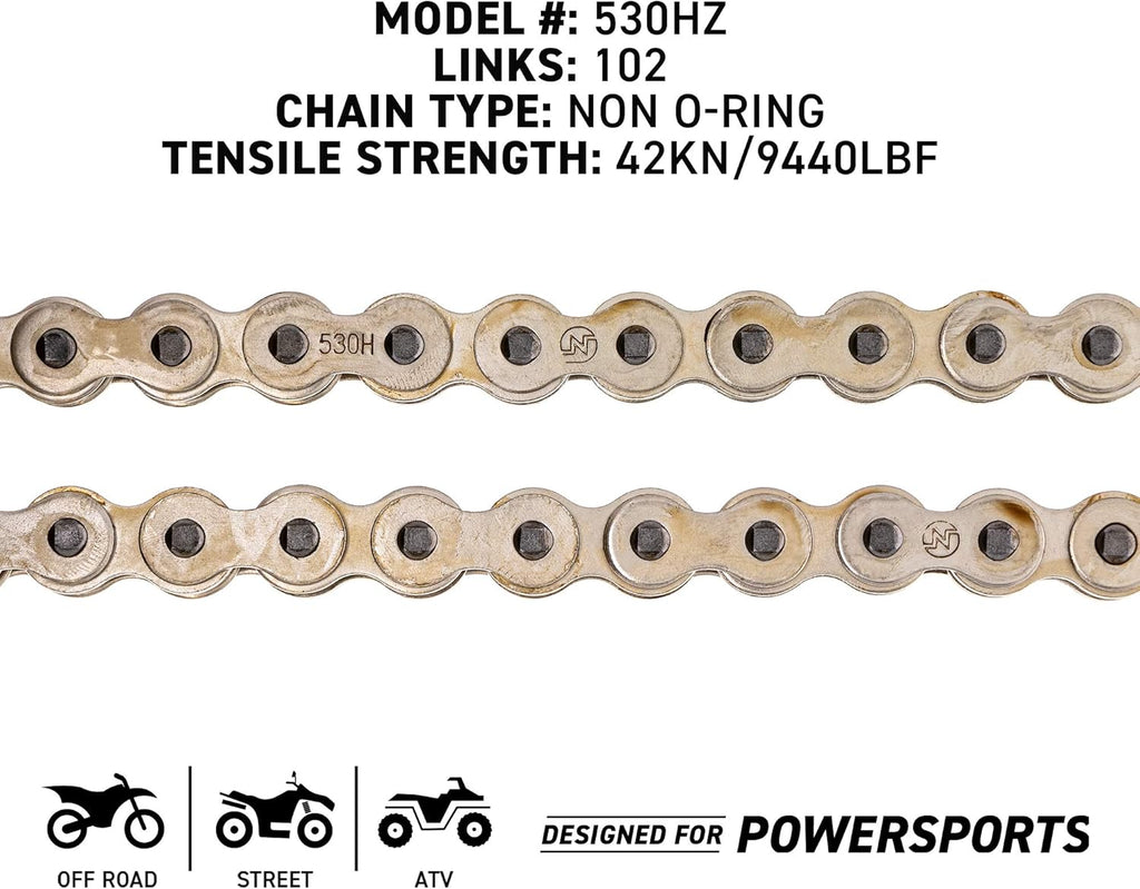 530HZ Standard Drive Sprocket Chain Combo 102 Links I47300