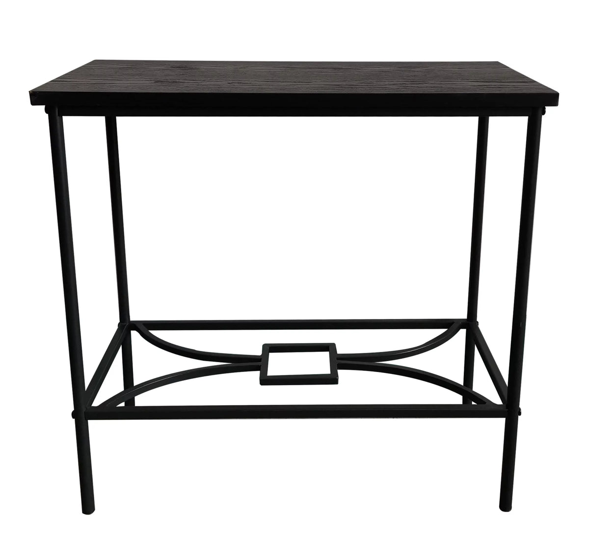 Black Metal & Wood Side Table N30966