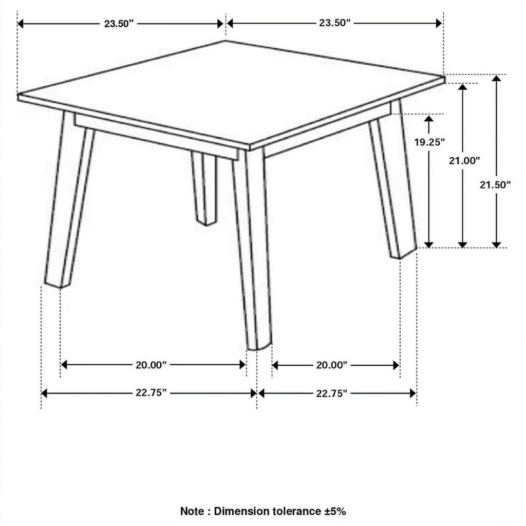 Wood Square Faux Marble Top End Table T7154
