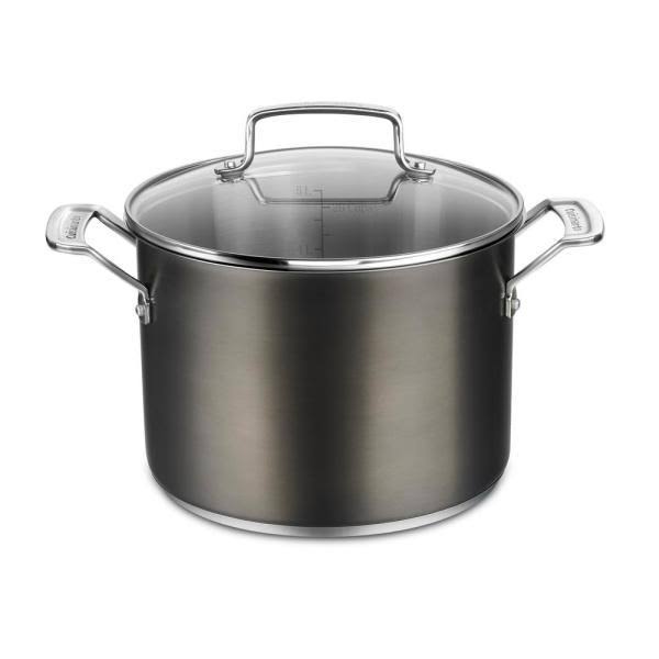 11-Piece Black Stainless Steel Cookware Set I400047