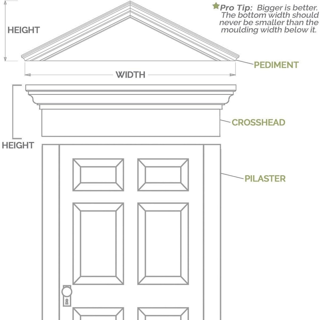 10x22W x 108x22H x 2x22P Two Equal Flat Panel PVC Pilaster with Decorative Capital & Base (Pair) Y255