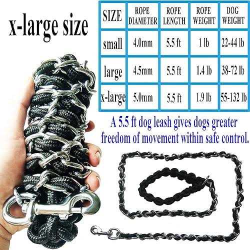 Metal Dog Leash with Collar F1569