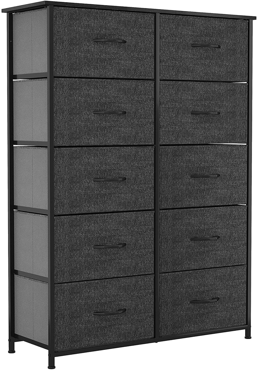 Cool Gray 10 Drawer Fabric Storage Dresser P6434