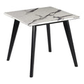 Wood Square Faux Marble Top End Table T7154
