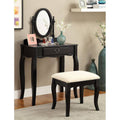 Black Vanity with Stool U3751