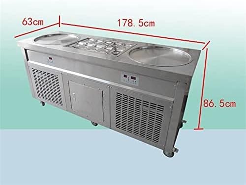 22" Double Round Pans Fried Ice Cream Machine with 10 Refrigerated Tanks N816413