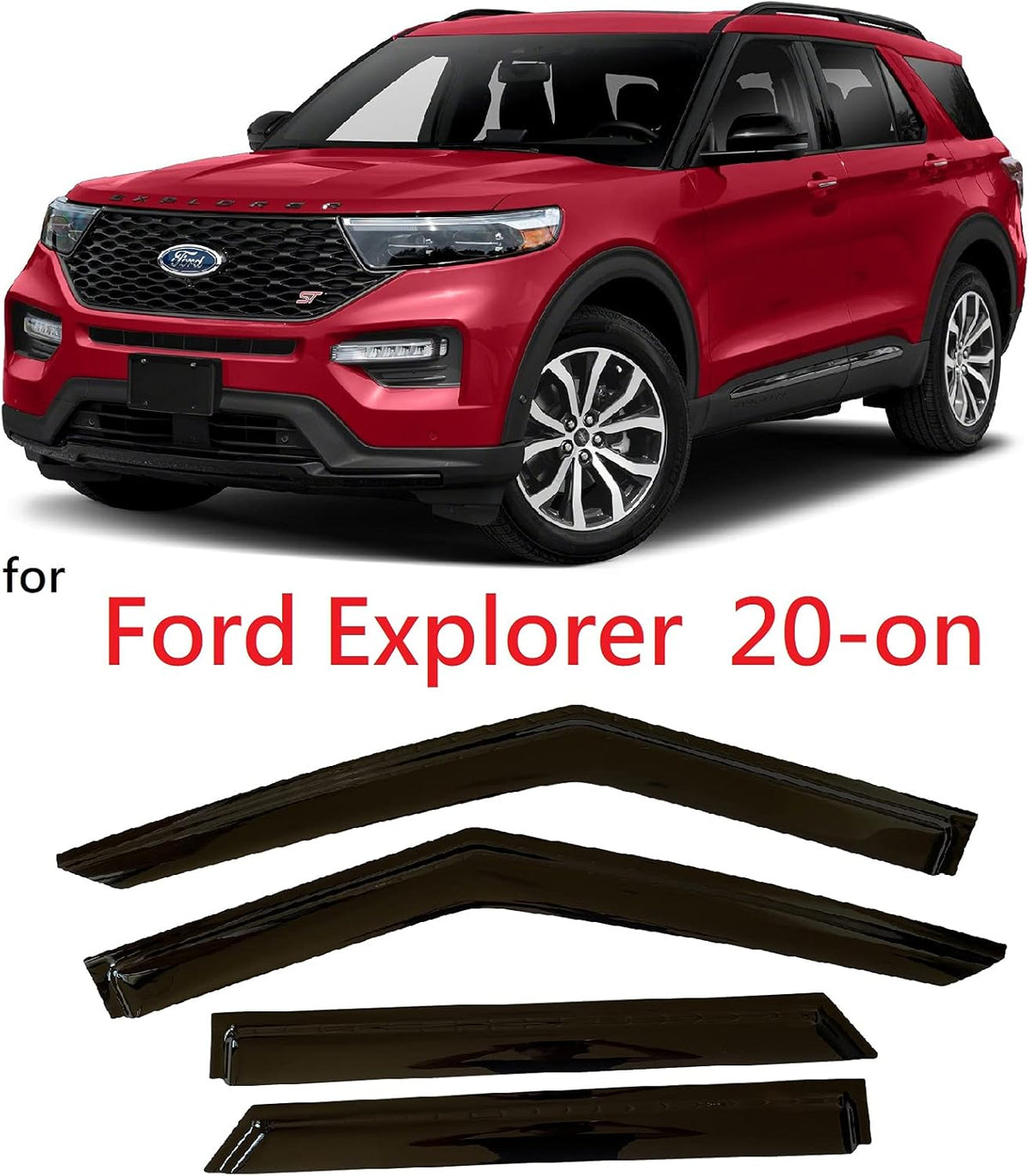 4 Pcs Set Side Window Vent Visor Rain Guards P6110