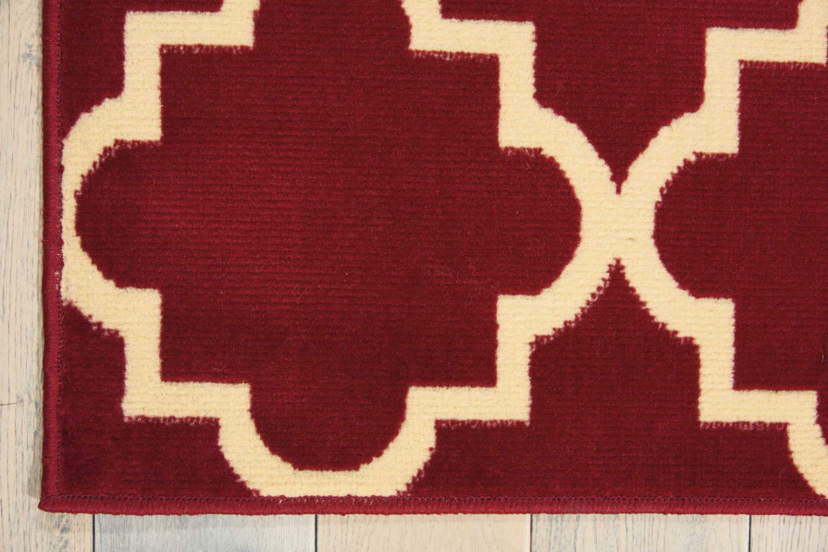 Red Moroccan Trellis Area Rug D96768