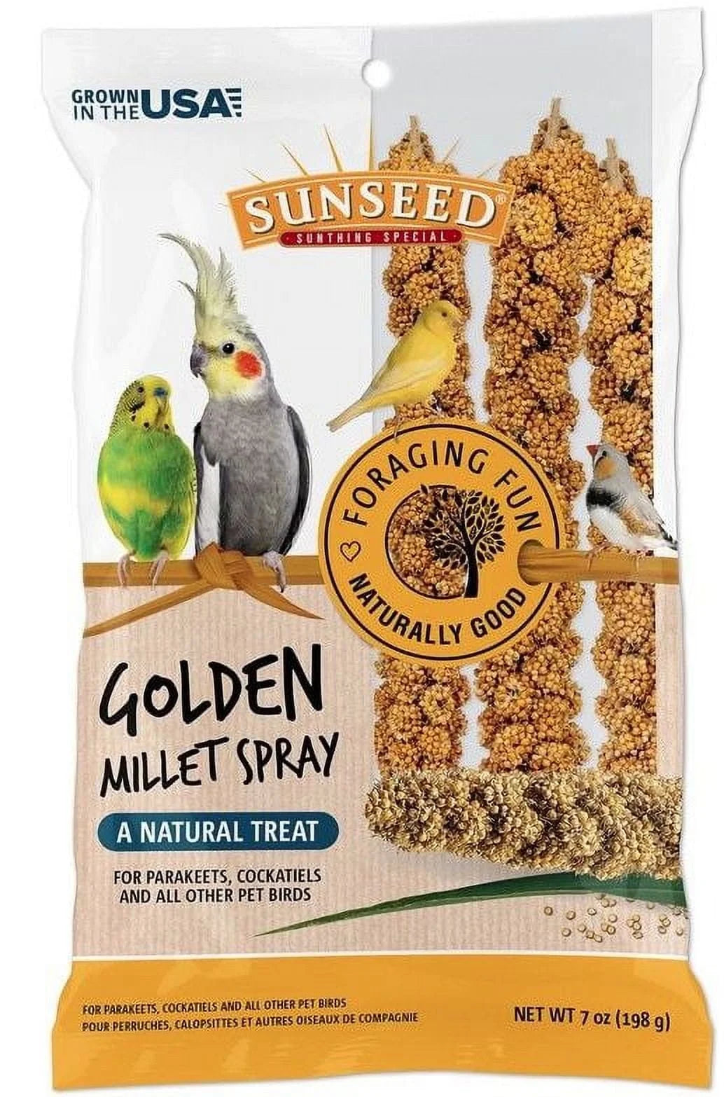 Golden Millet Spray Natural Bird Treat 7 oz Pack of 3 F4045