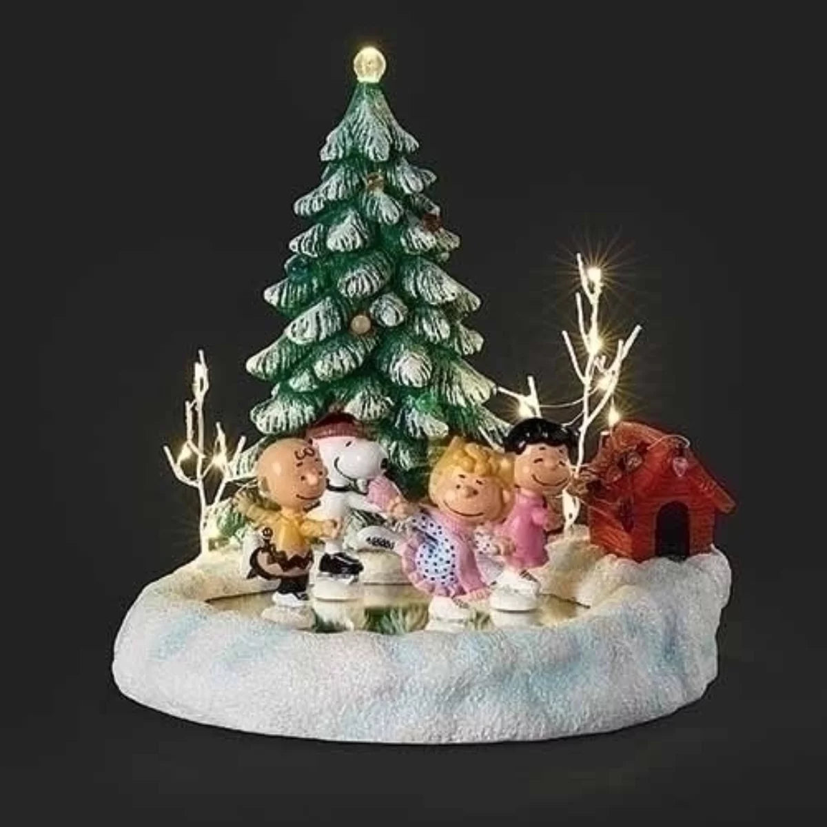 Green and White LED Christmas Tabletop Figurine O289020
