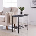 Black Metal & Wood Side Table N30966