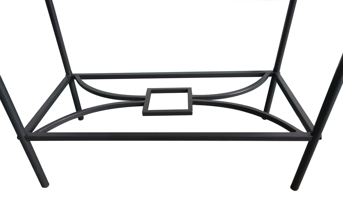 Black Metal & Wood Side Table N30966