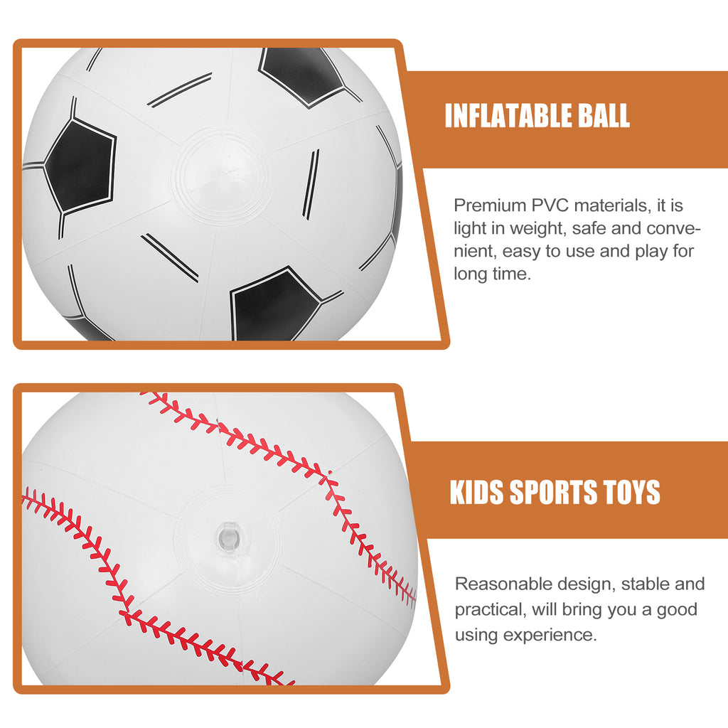 4 Pcs Inflatable Beach Ball Toy Blow up Beach Ball N507