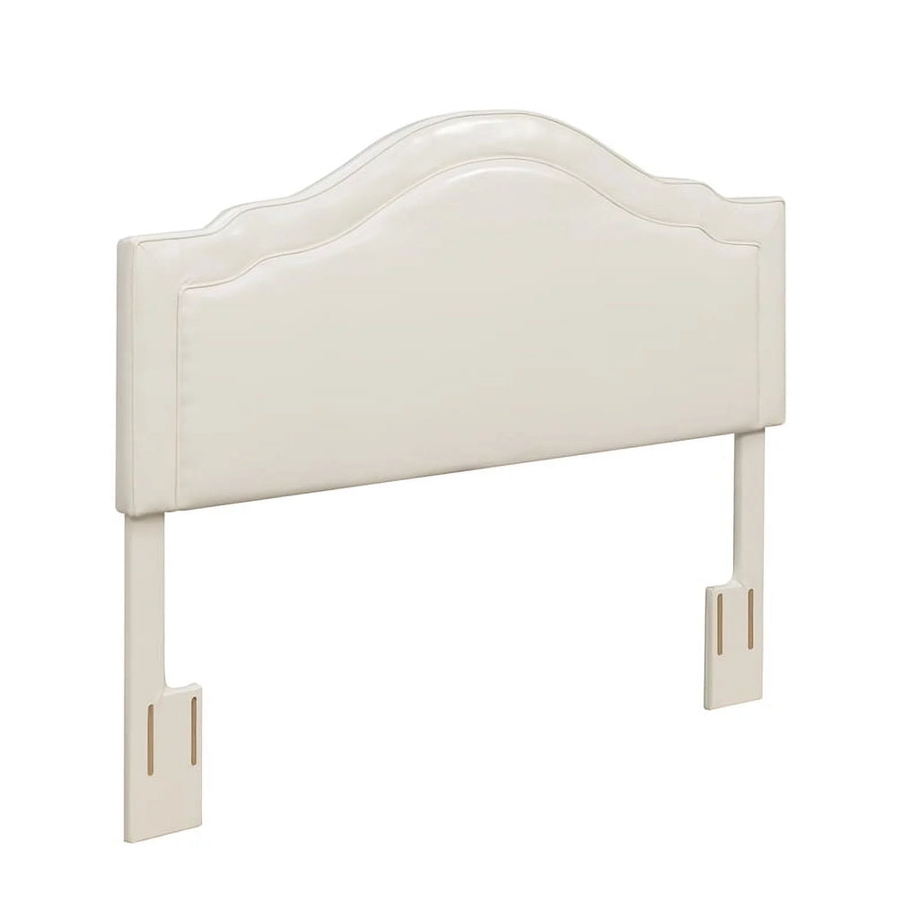 Cream Faux Leather Queen Headboard A420436