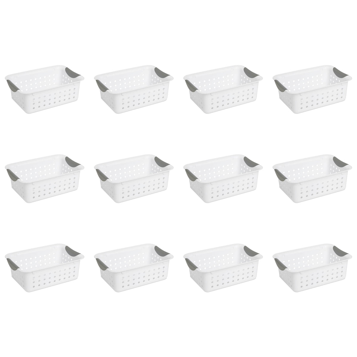 White Small Baskets, Case of 12 V426