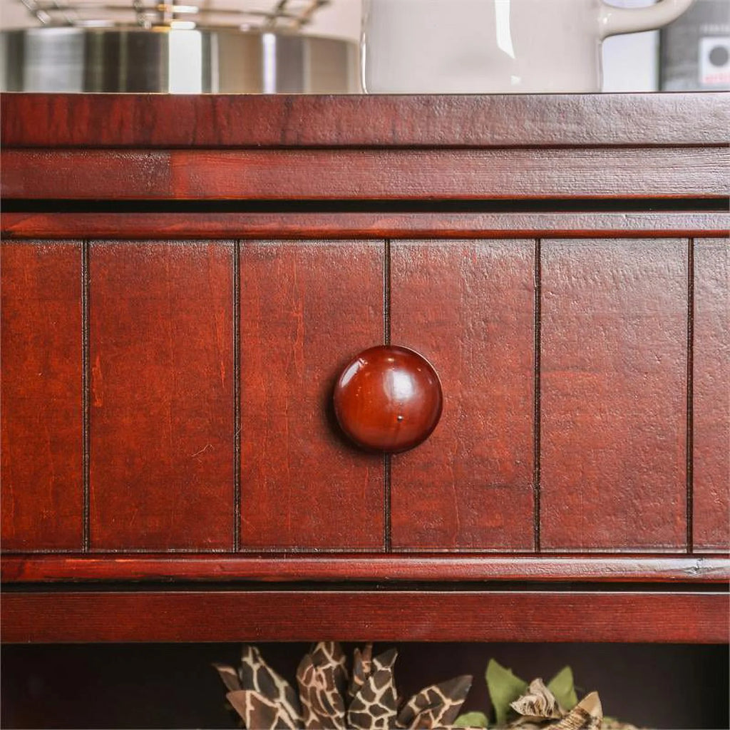 Solid Wood 1-Drawer Nightstand in Cherry D903
