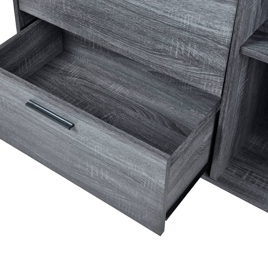 2 Drawer Cabinet Sonoma Gray Oak/Walnut H17918