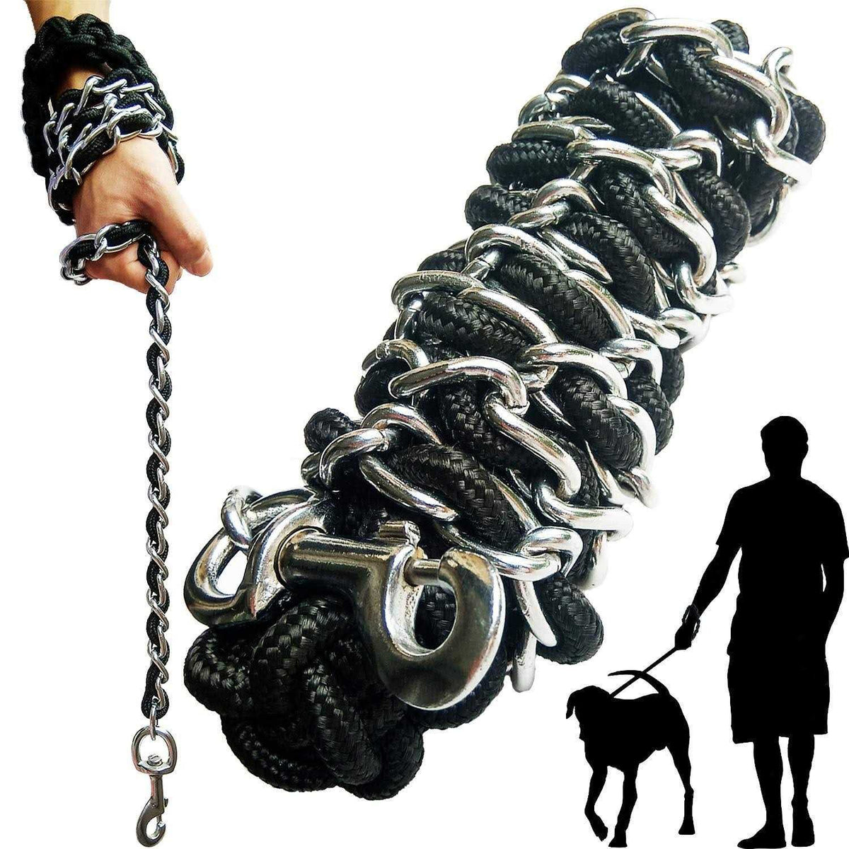 Metal Dog Leash with Collar F1569