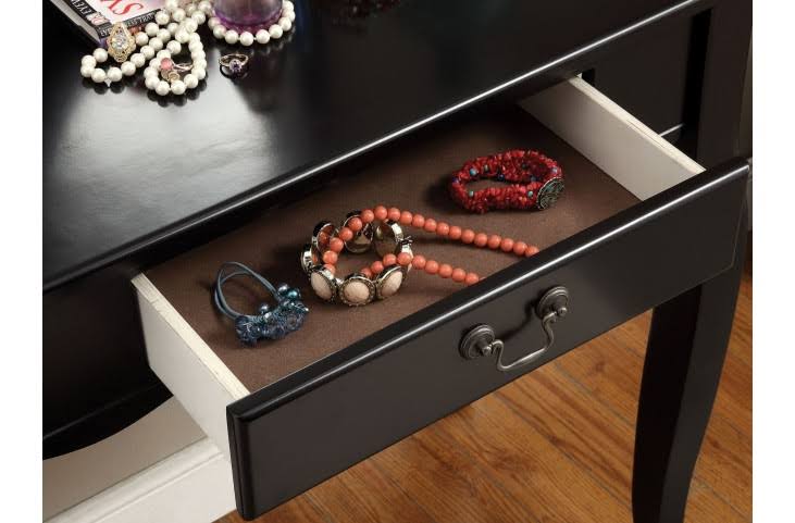 Black Vanity with Stool U3751