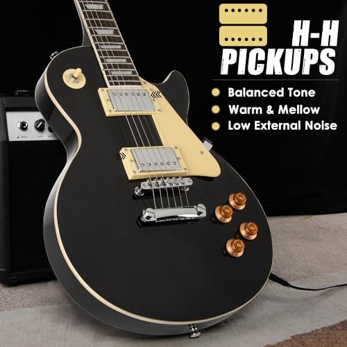 Electric Guitar Beginner Kit with 20W Amp, Solid Body, Mahogany Wood T612