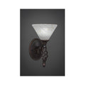 Dark Granite Wall Sconce with Gold Ice Glass P9555