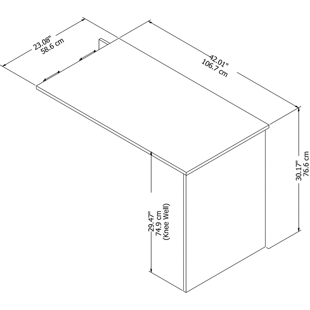42W Shell Desk Return in Harvest Cherry R77671