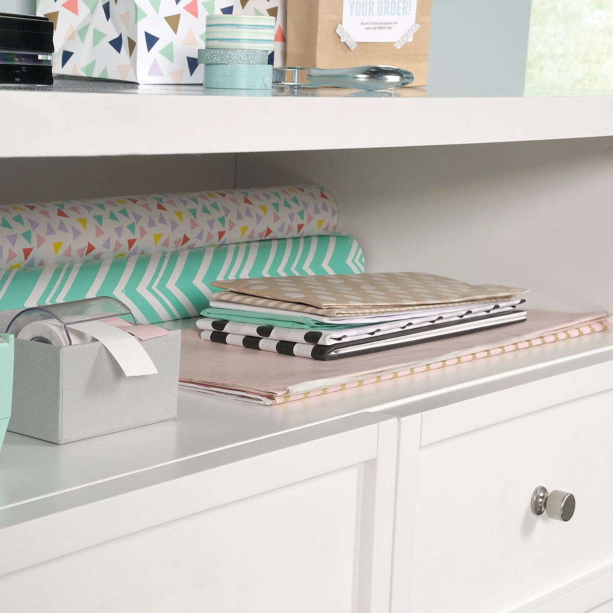 4 Drawer White Storage Cabinet N84306