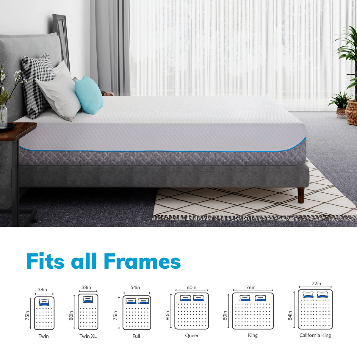 12 inch Gel Memory Foam Mattress, Full Size A6137