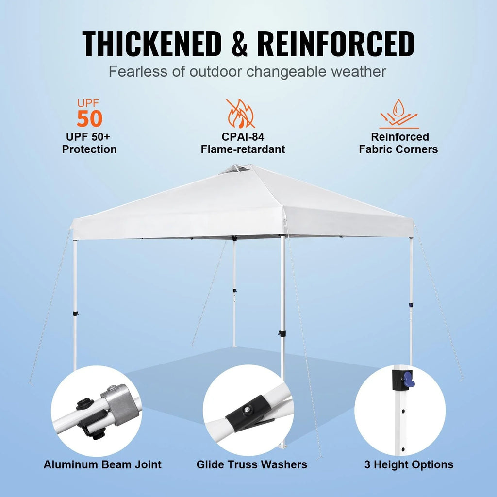 10 x 10 ft Pop Up Canopy Tent with Roller Bag and 4 Sandbags H573