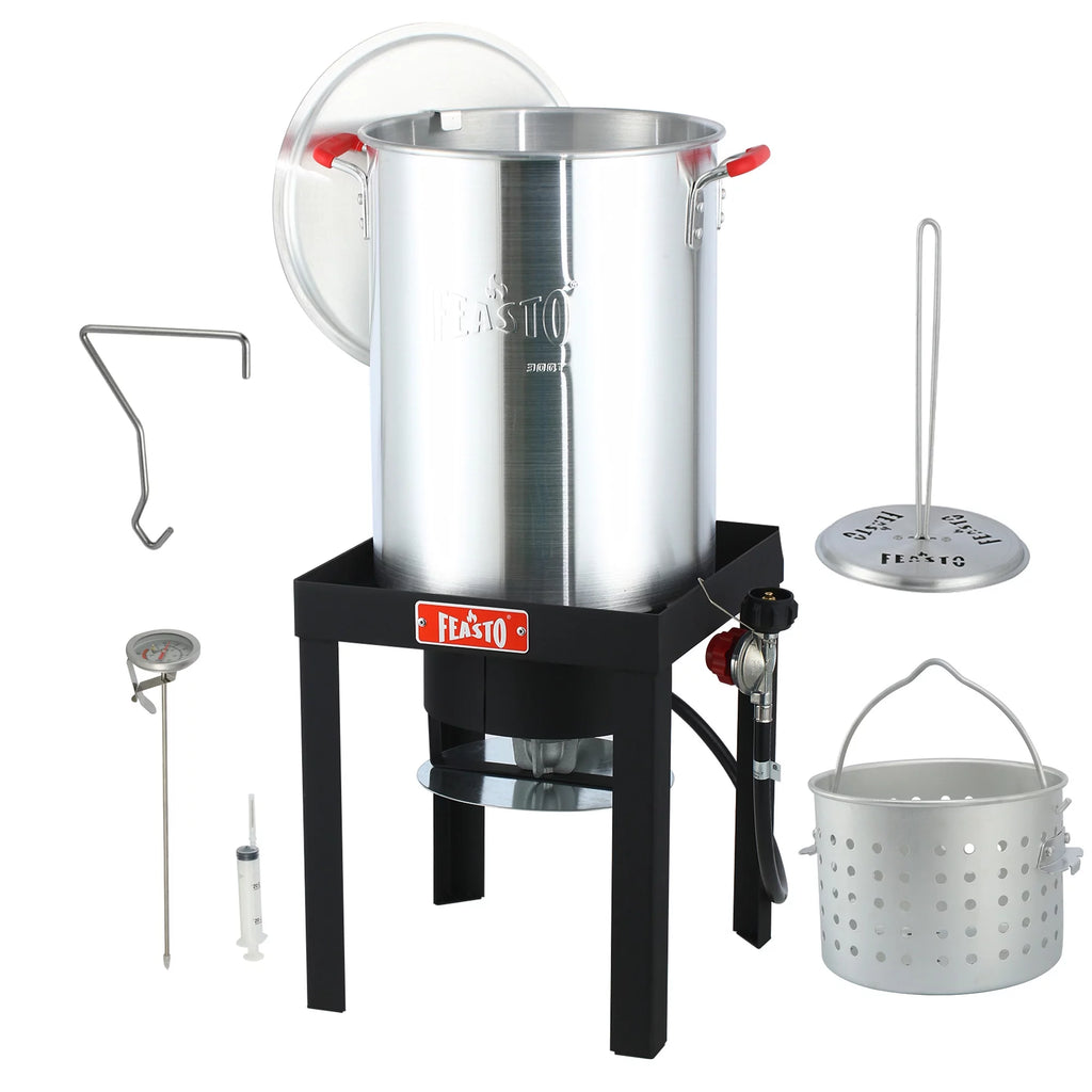 30QT Aluminum Turkey Fryer Seafood Boiler Set C29587