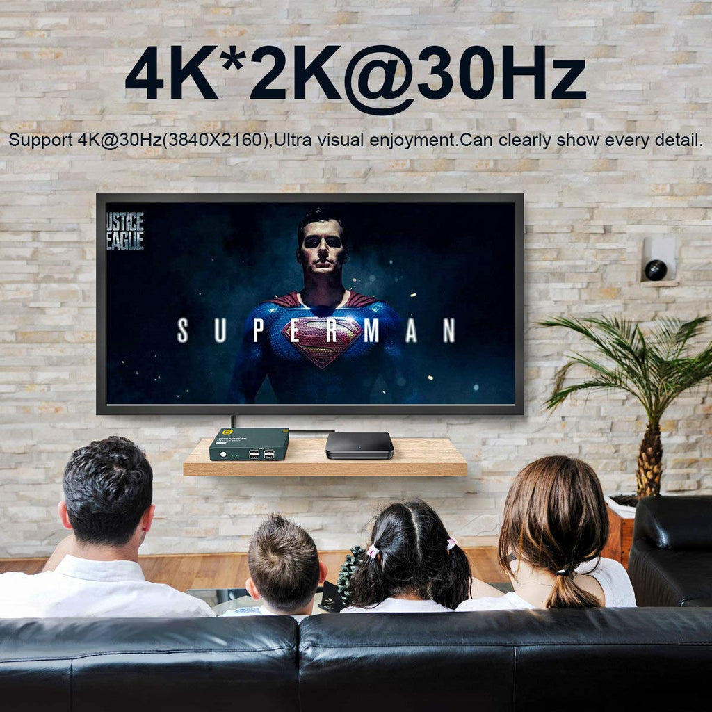 HDMI KVM Switch 2 Port, USB2.0, Ultra HD 4K @30Hz, 2 PC Share 1 Set of Keyboard, Mouse and Monitor, with 2 USB and 2 HDMI Cables, Support Wireless Keyboard and Mouse Pack of 2 G39253