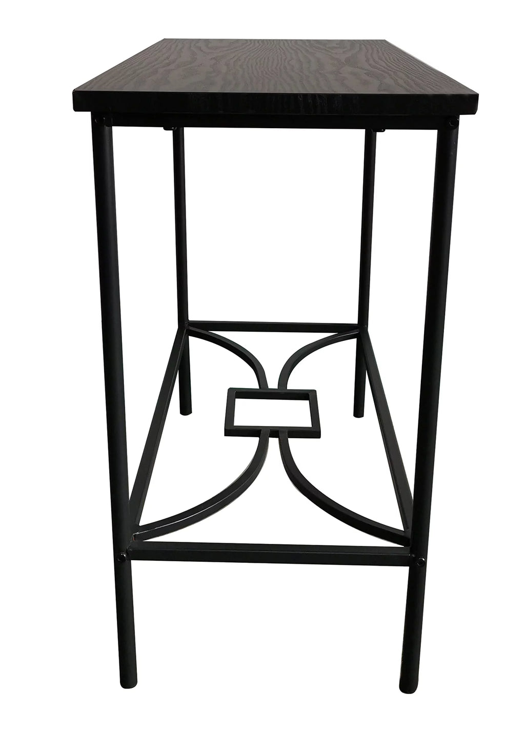 Black Metal & Wood Side Table N30966