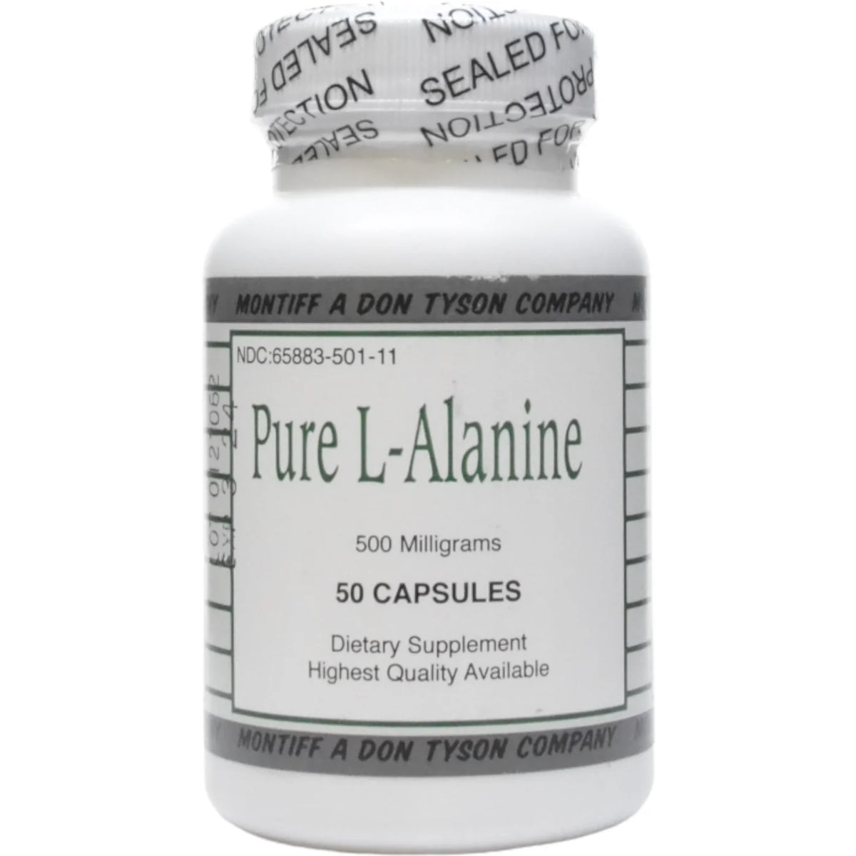 L-Alanine 500 mg 50 Capsules U8298