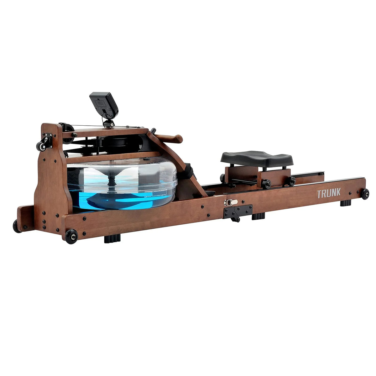 Foldable Solid Wood Water Rowing Machine With LCD Monitor M4255