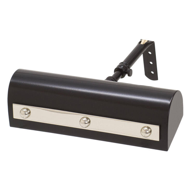 14 inch Picture Light in Black with Polished Nickel Accents Y968