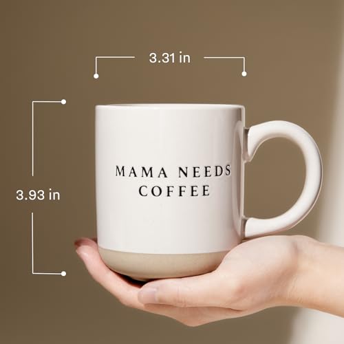 White 14oz Stoneware Christmas Coffee Mug A5306