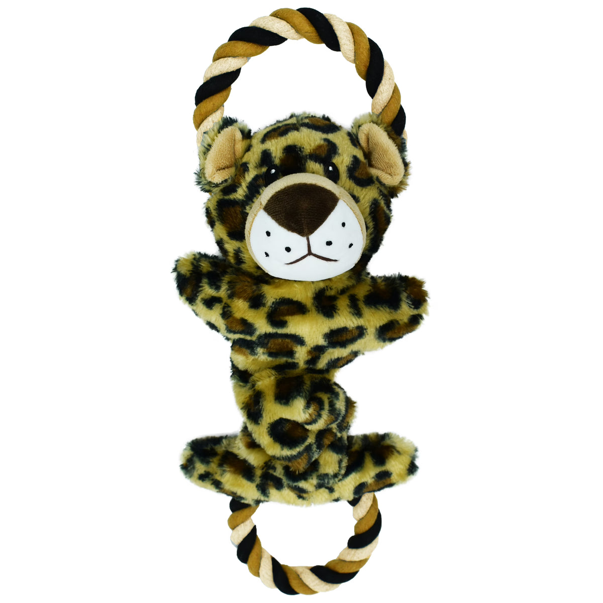Leopard Dog Toy with Rope M405027