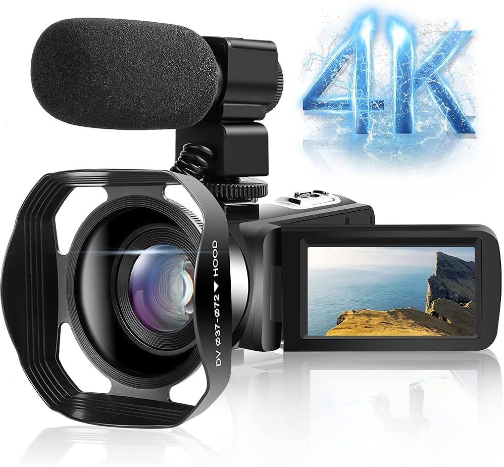 4K 48MP WiFi Camcorder with Touch Screen IR Night Vision I375339