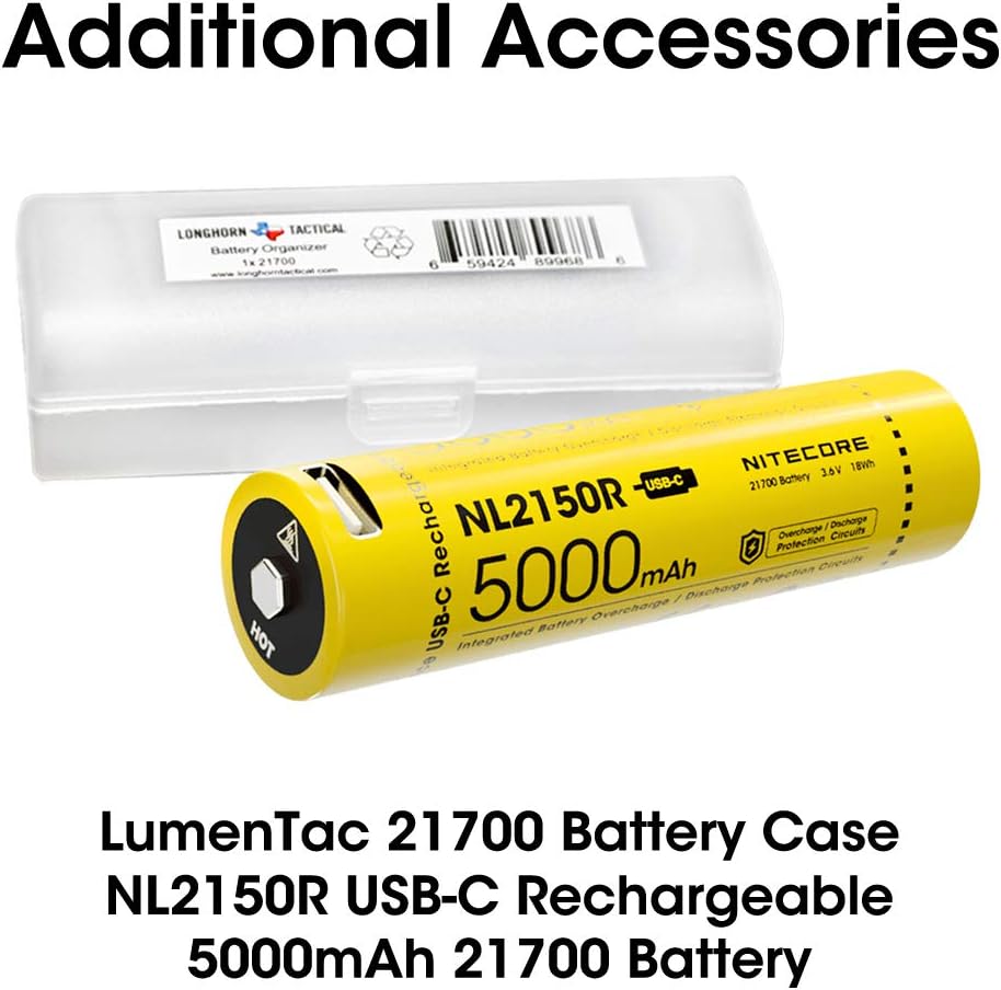 1000 Lumen Long Throw Flashlight with 2X 5000mAh USB-C Rechargeable Battery Q611356