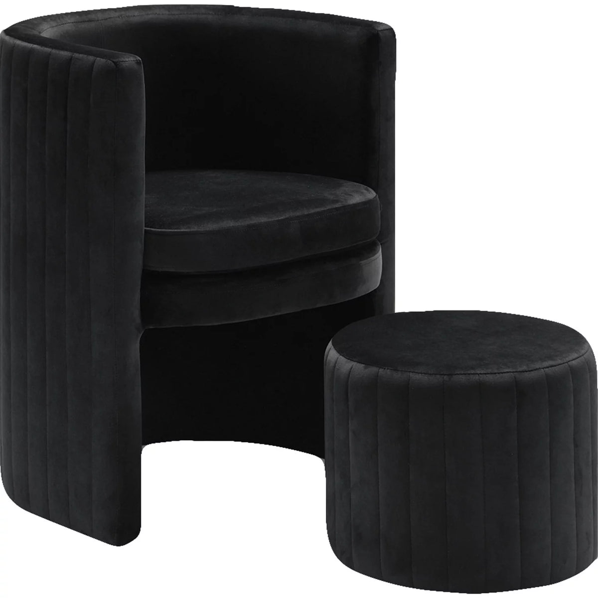 Black Velvet Accent Chair R357