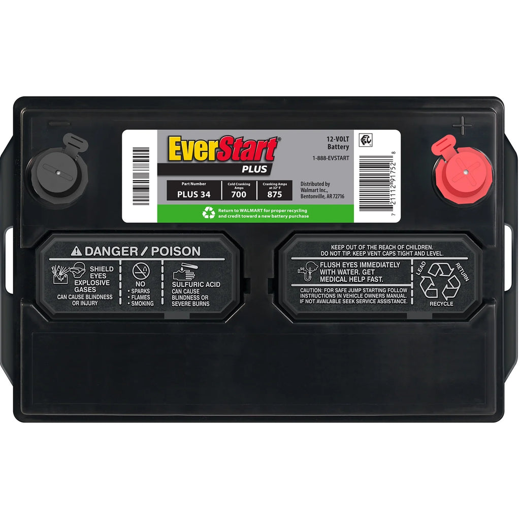 Lead Acid Automotive Battery, Group Size 34 12 Volt, 700 CCA F330334