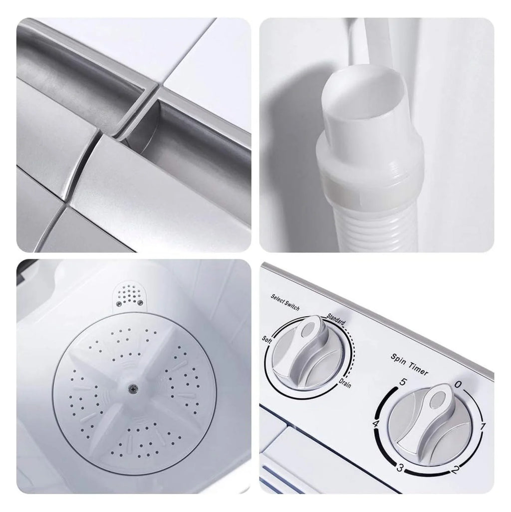 Compact Mini Washer Machine with 8 lbs Washing and 5 lbs Spin Dryer M248