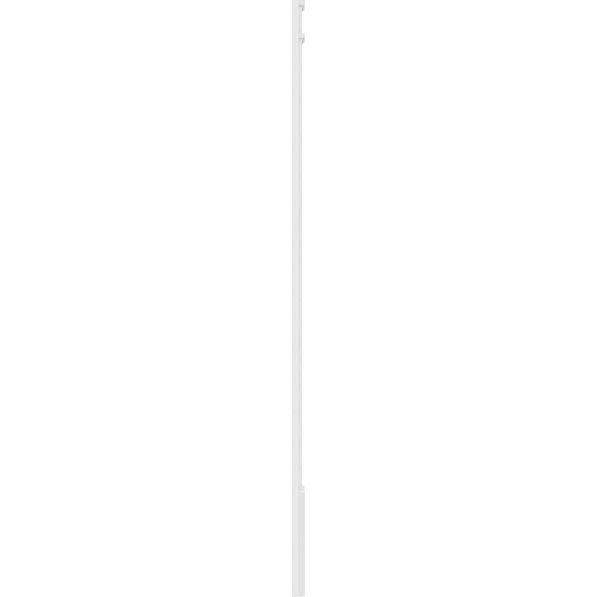 10x22W x 108x22H x 2x22P Two Equal Flat Panel PVC Pilaster with Decorative Capital & Base (Pair) Y255
