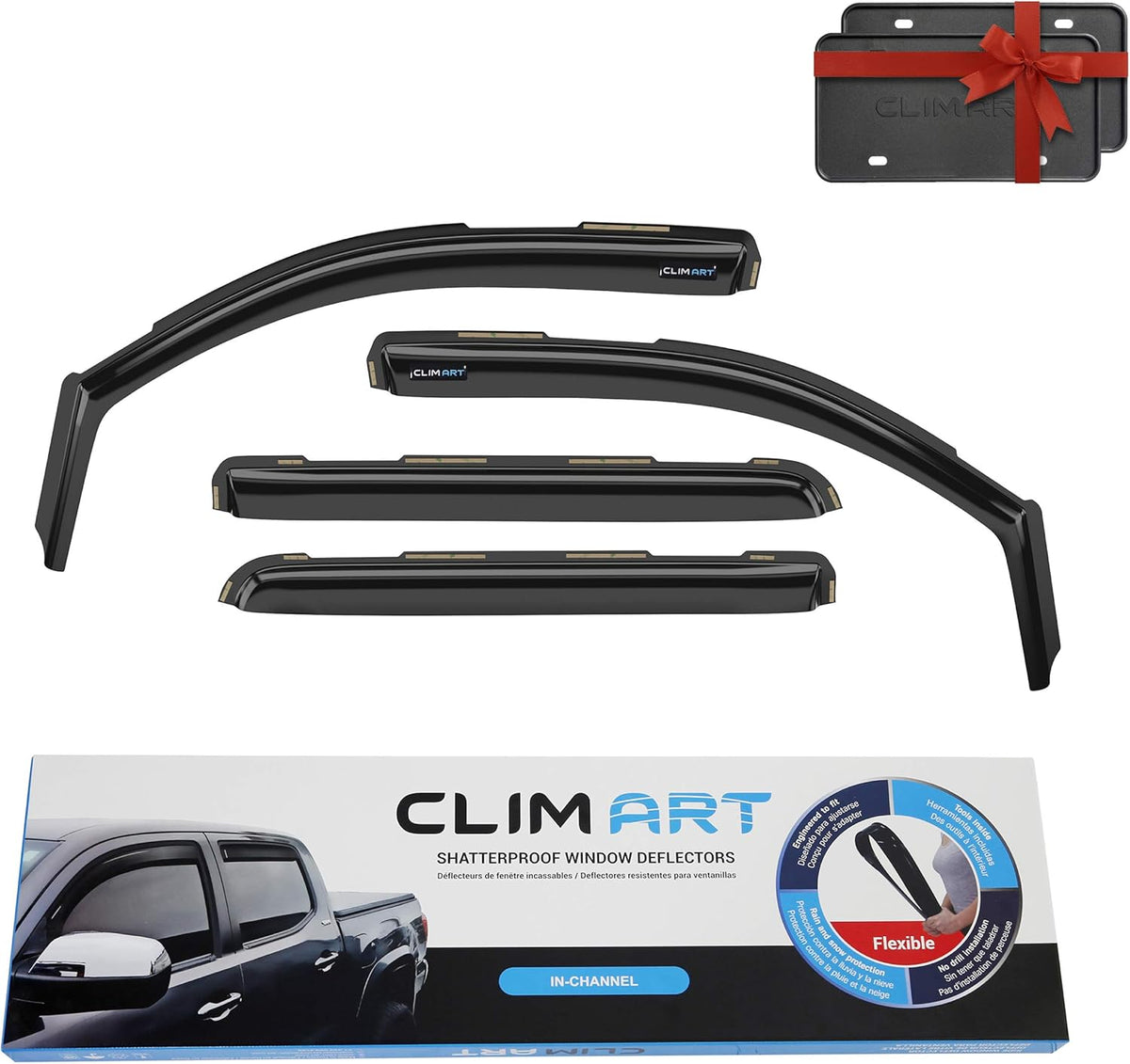 4pcs In-Channel Rain Guards for Chevrolet Silverado Crew Cab Z65816