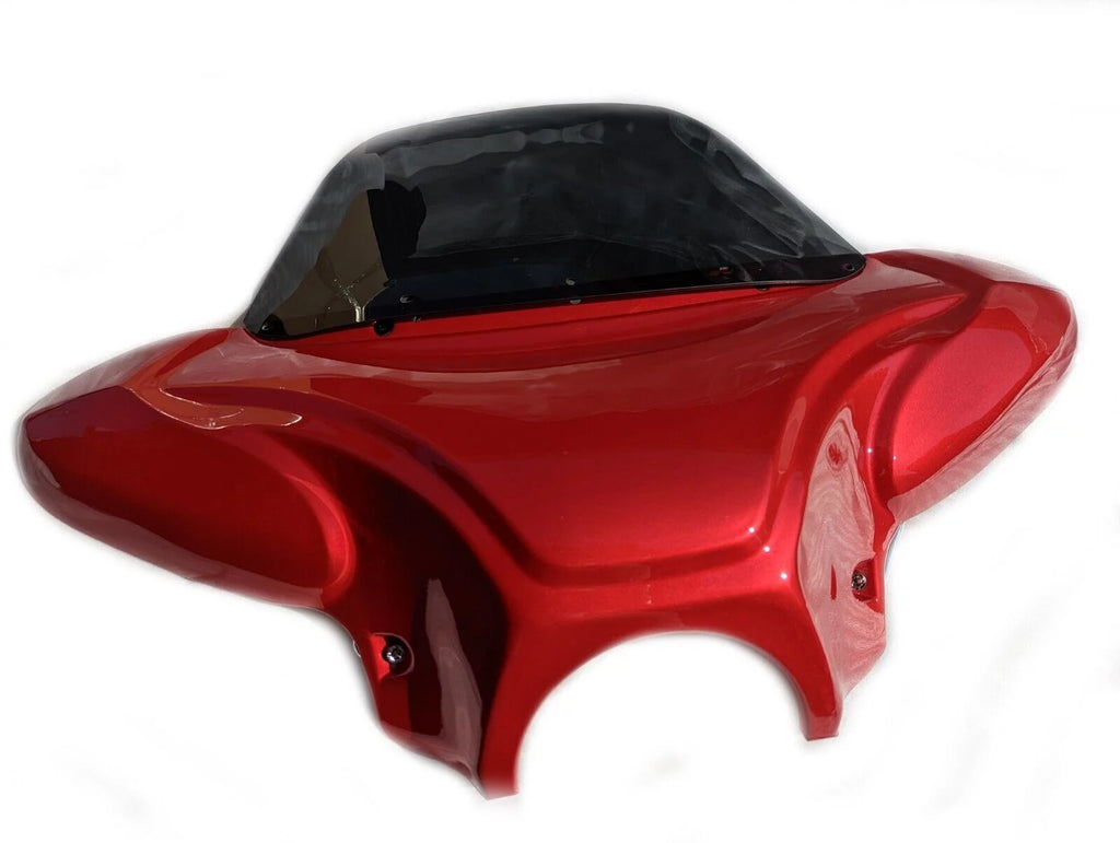 34" Red Cruiser Front Batwing Fairing with Tinted Windshield J49105