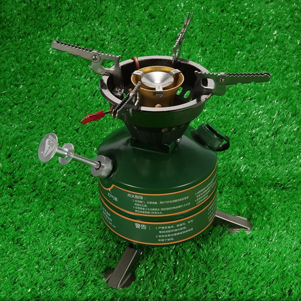 Portable Gasoline-burning Camping Furnace Cooker H53646